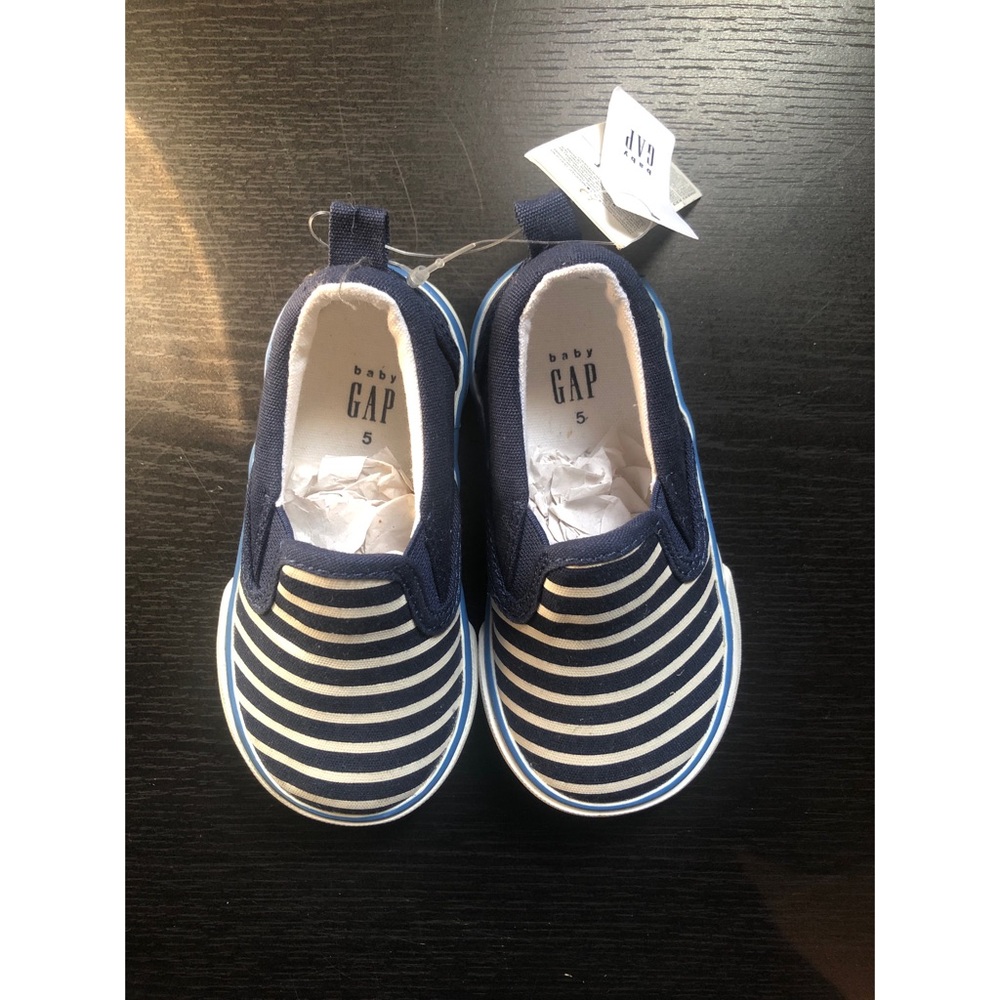 Baby Gap Striped Slip On Canvas Shoes